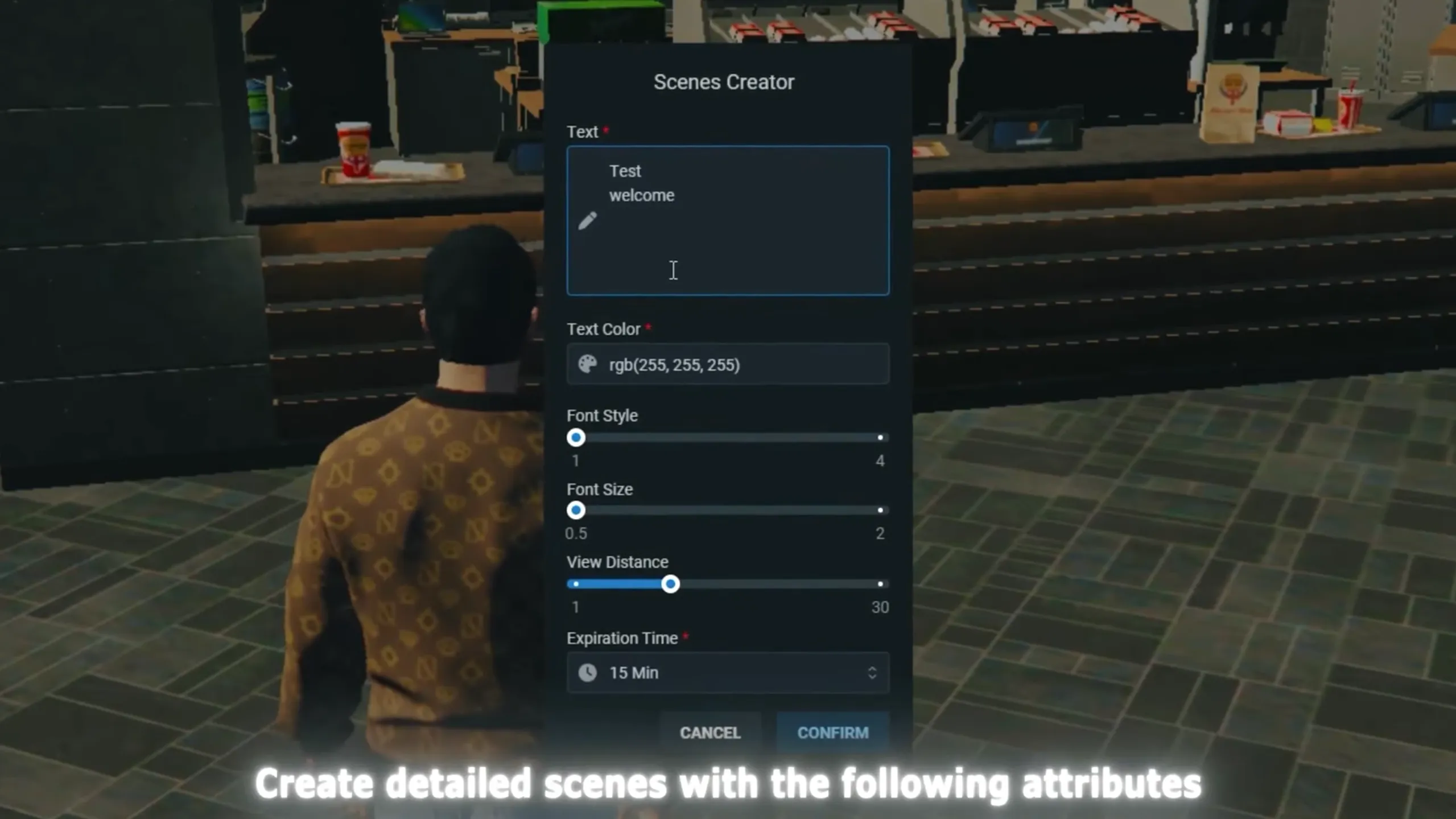 3D Text Scenes Creator