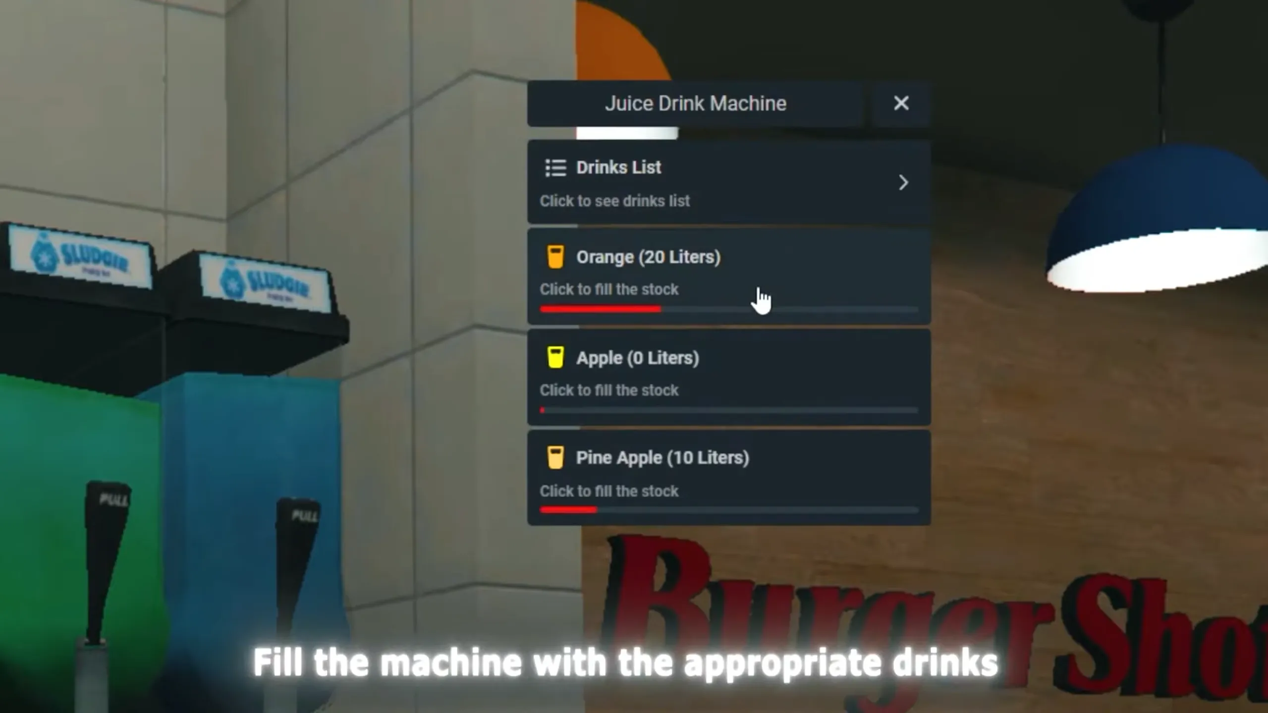 Juice Drinks Machine