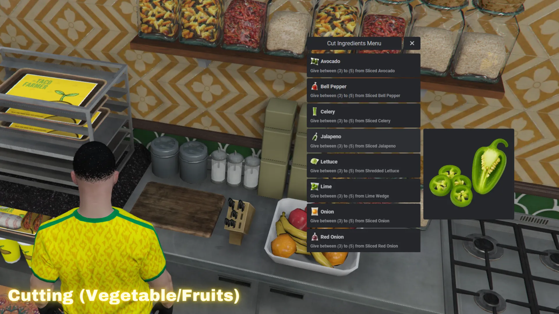 Cutting (Vegetable/Fruits)